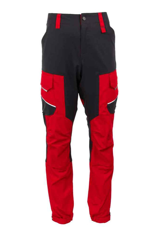 Pantaloni de lucru talie strech Elastico rosu/gri (543B)