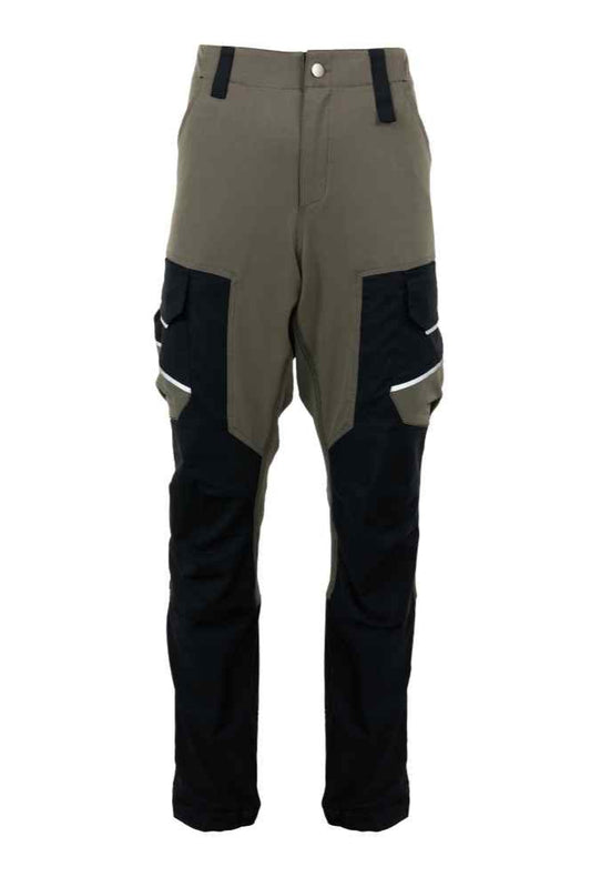 Pantaloni de lucru talie strech Elastico verde olive/negru (543B)