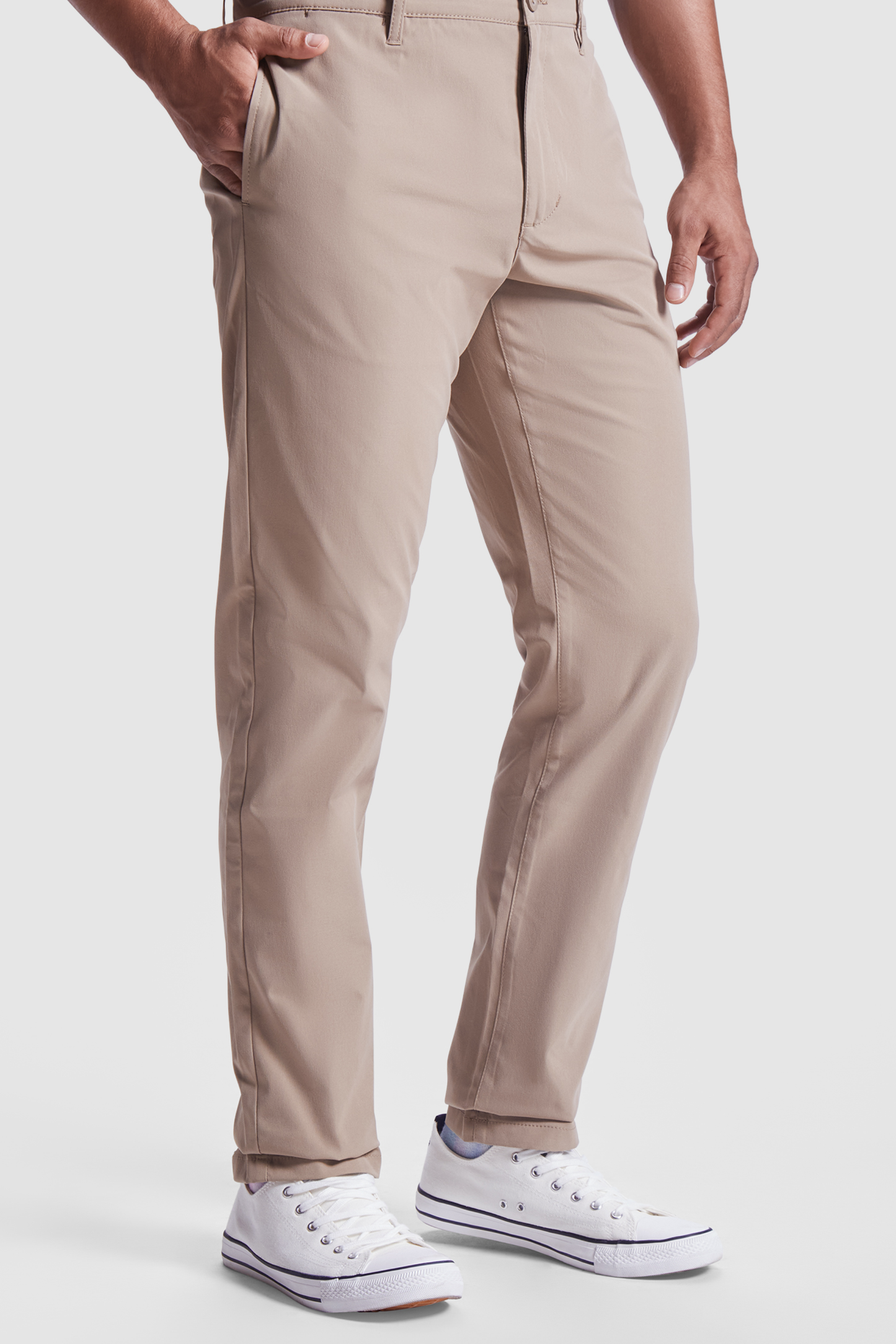 Pantaloni chino negri barbat bumbac/eme 200g Beverly