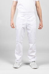 Pantaloni de lucru Albi Unisex Tercot 195g Costin