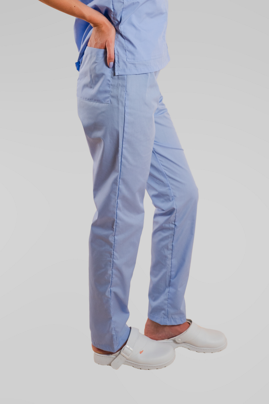 Pantaloni medicali bleu unisex poplin 115gr Albert