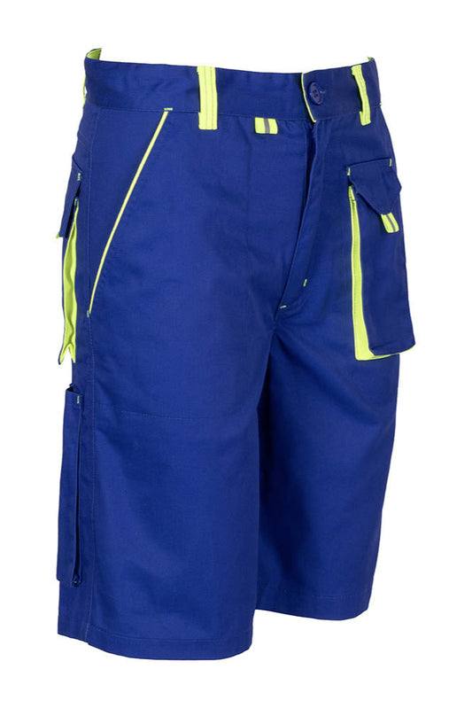 Pantaloni scurti de protectie Tonga Renania albastru royal/galben (4B21)(90864)
