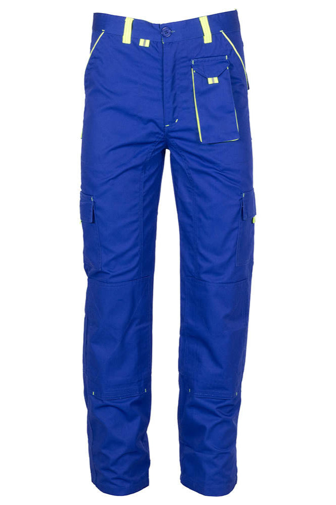 Pantaloni standard protectie Tonga Renania albastru royal/galben (4B17)(90862)