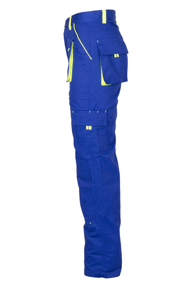 Pantaloni standard protectie Tonga Renania albastru royal/galben (4B17)(90862)