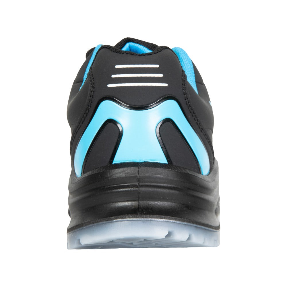Pantofi protectie S3S/SR/FO/SC/ESD unisex negru/turcoaz microfibra Darklight (32A6)