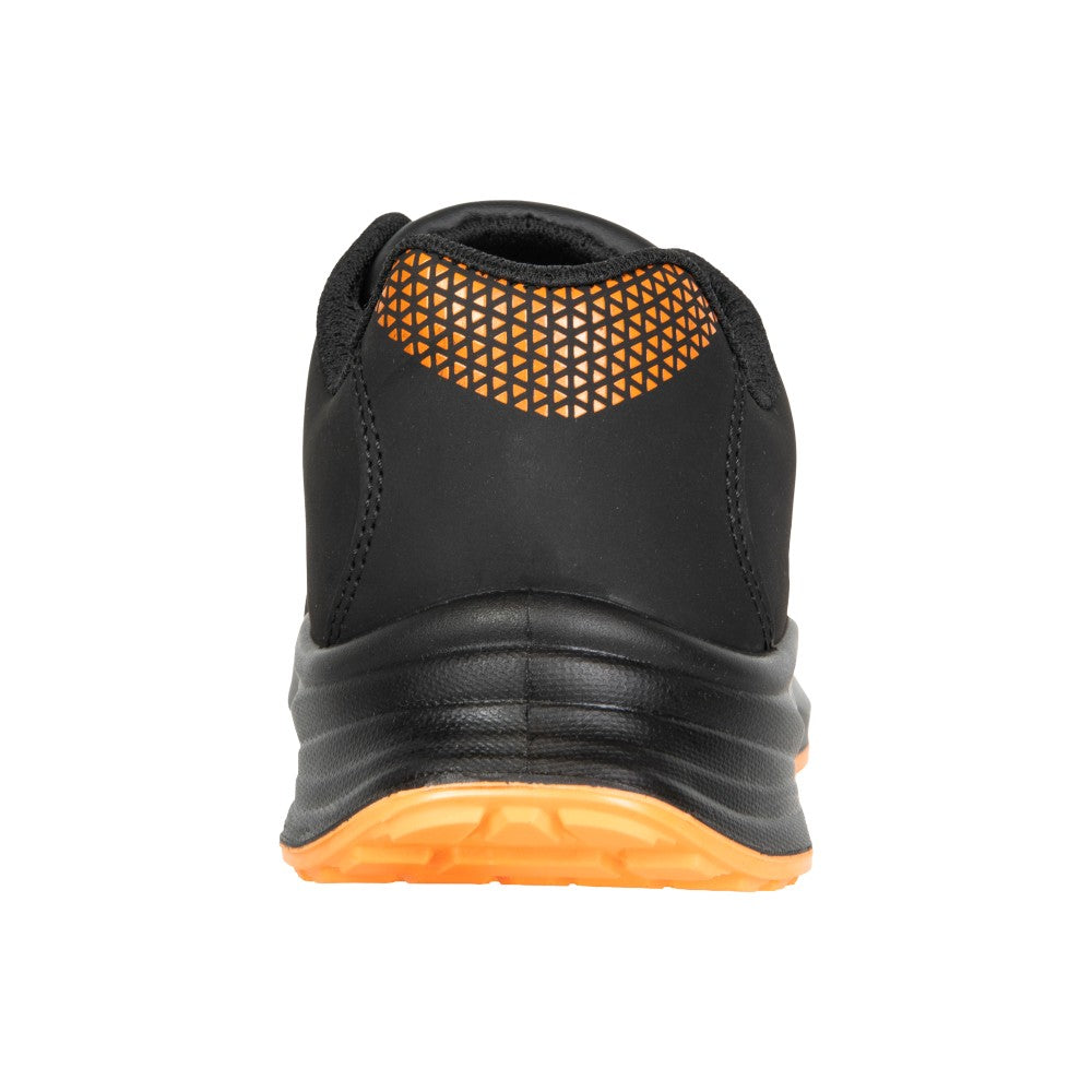 Pantofi protectie S1PS/SR/FO/ESD unisex negru/portocaliu piele nubuck Phantom (32A3)