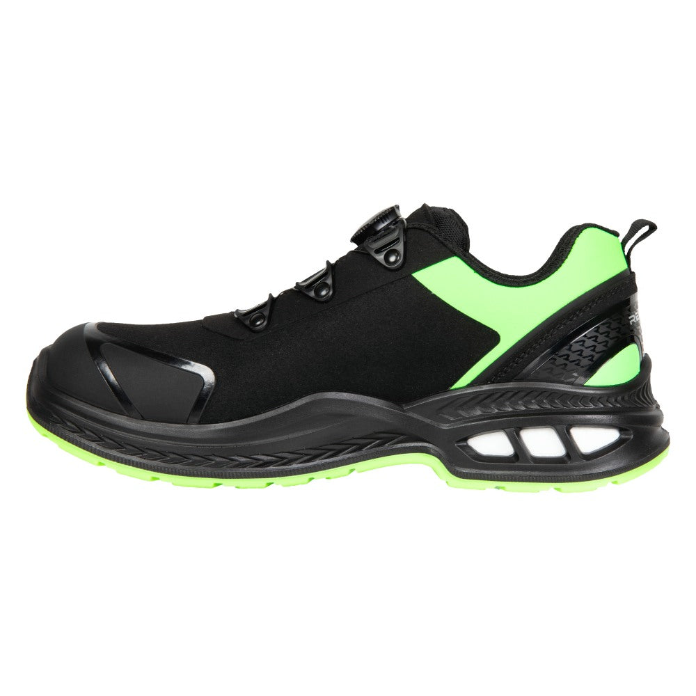 Pantofi protectie S3S/SR/FO/ESD unisex negru/verde microfibra Viper (32A8)