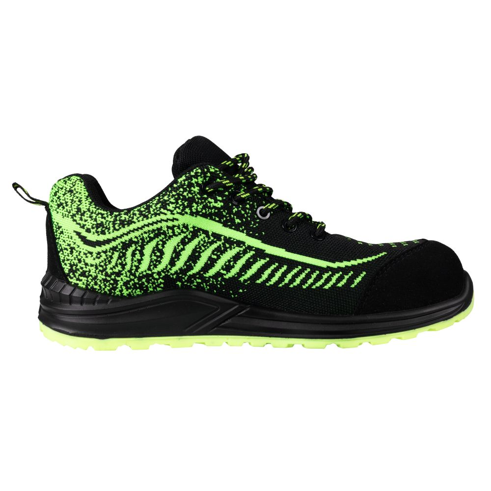 Pantofi protectie S1PS/SR/FO/ESD negru/verde New Iqon (26A7)