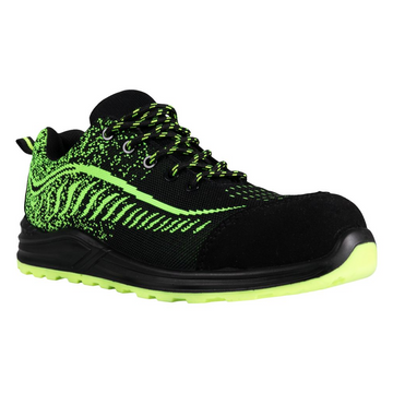Pantofi protectie S1PS/SR/FO/ESD negru/verde New Iqon (26A7)