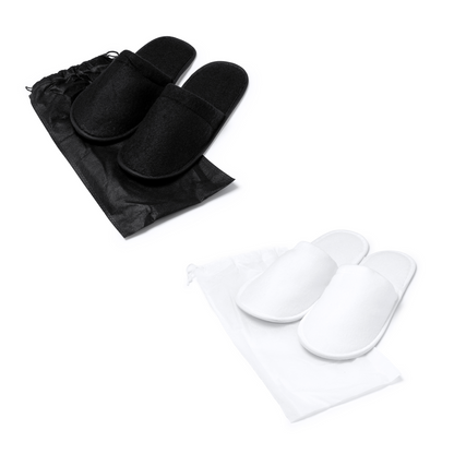 Papuci pentru SPA/Hotel/Spital grosi eva/poliester negri Yllier