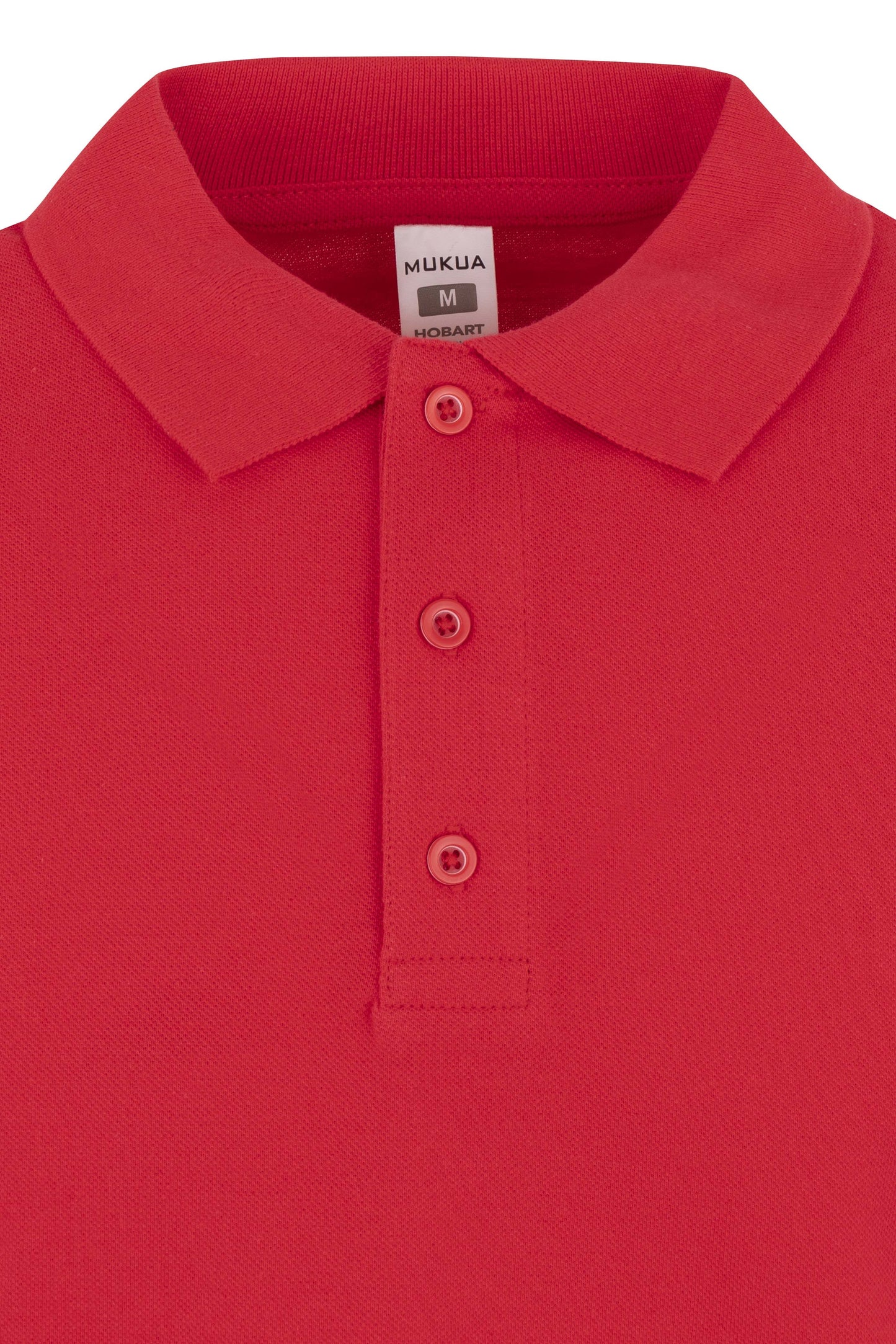 Tricou polo bumbac 200g maneca lunga rosu Hobart
