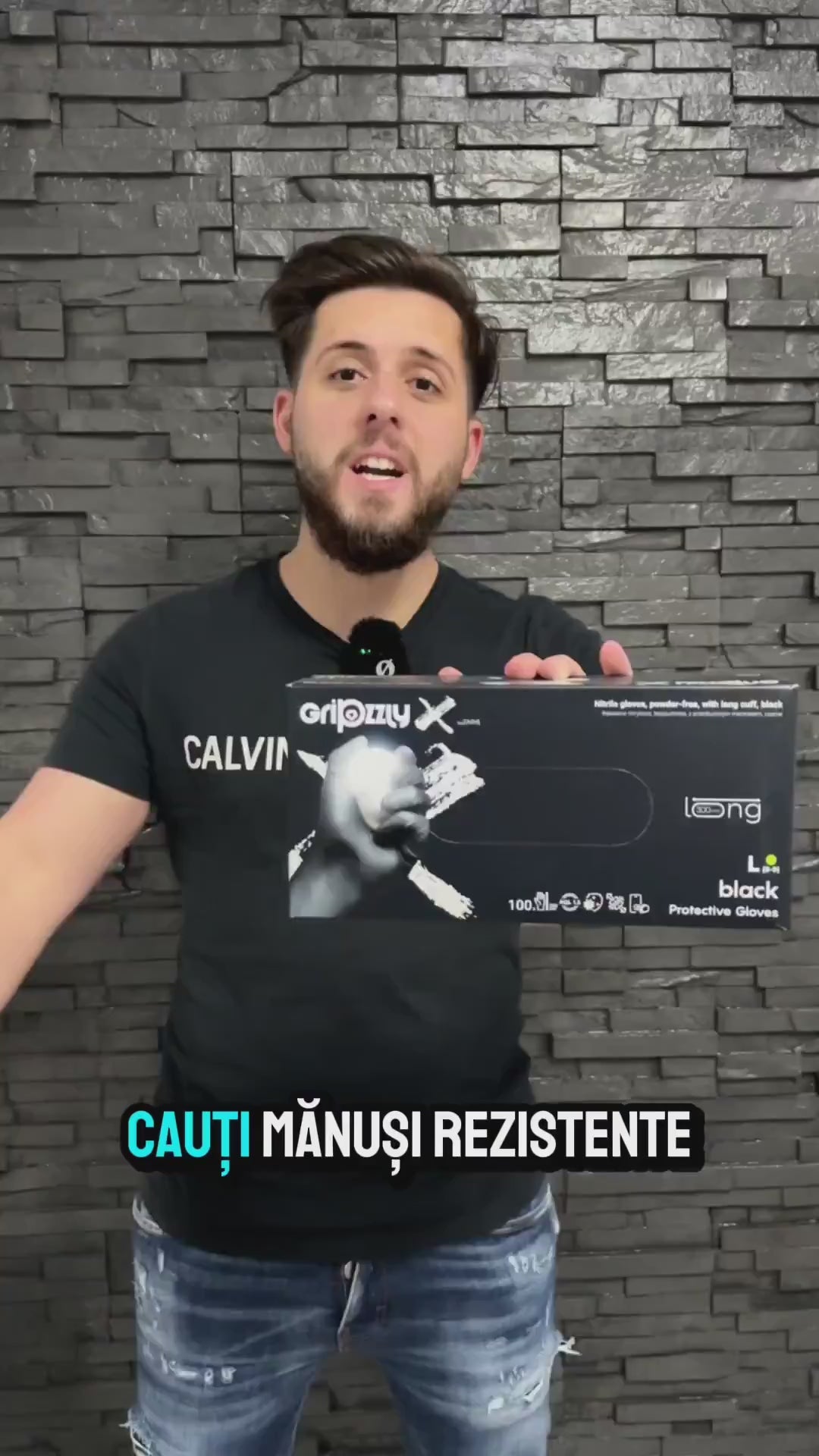Manusi nitril mecanic auto negre 8g cu manseta extinsa Gripzzly X 100buc