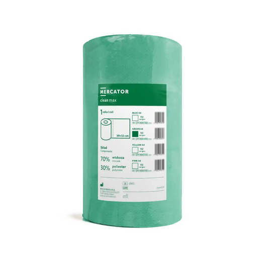 Rola lavete vascoza/poliester 55g/mp 39x32cm verde 112buc Clean Max