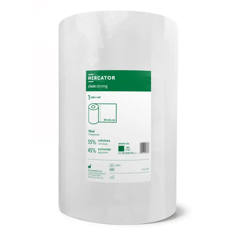 Rola lavete celuloza/poliester 70g/mp 39x32cm albe 282buc Clean Strong