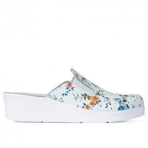 Saboti medicali dama piele imprimeu floral Alice