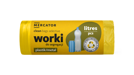 Saci menajeri galbeni  colectare selectiva 30micr. 120L 10buc