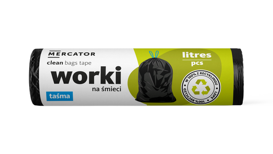 Saci menajeri negri cu snur 25micr. 35L 15buc