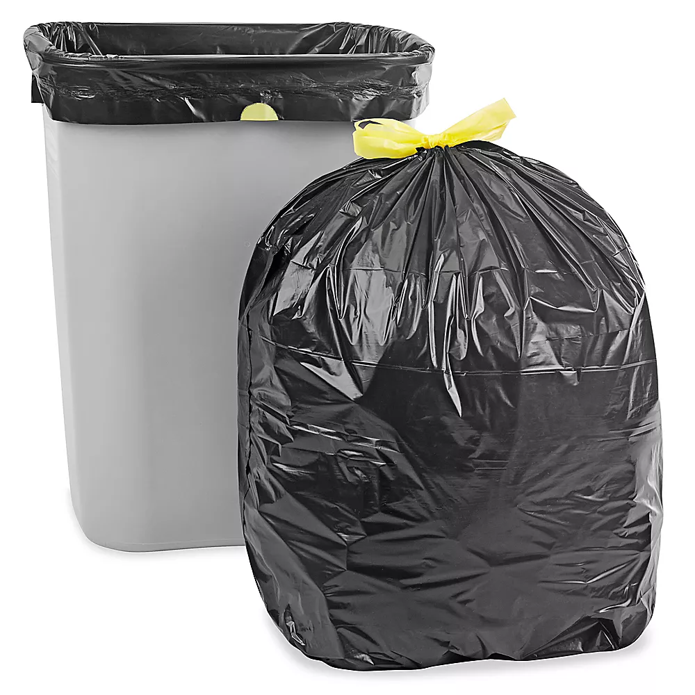 Saci menajeri negri cu snur 25micr. 60L 10buc