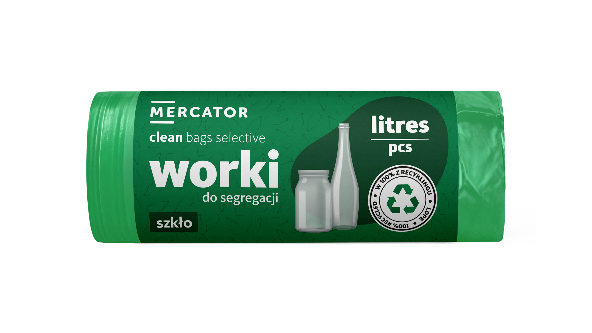 Saci menajeri colectare selectiva verzi 30micr. 120L 10buc