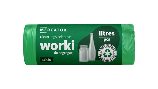 Saci menajeri colectare selectiva verzi 30micr. 120L 10buc