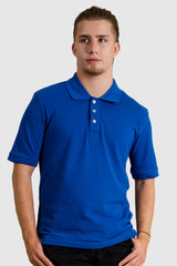 Tricou polo Albastru Unisex Bumbac 190g Confort