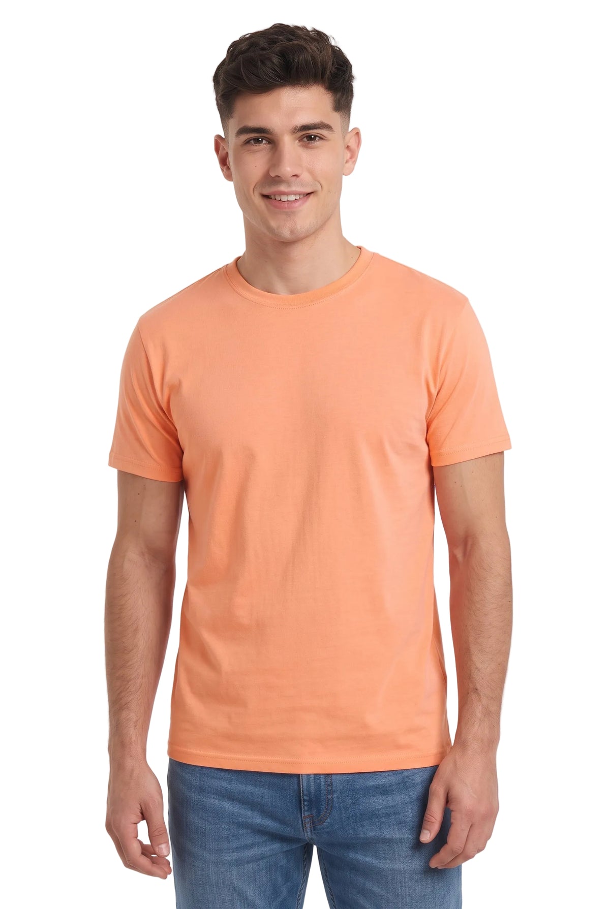 Tricou maneca scurta bumbac 155g piersica Melbourne