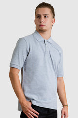 Tricou polo Gri Unisex Bumbac 190g Confort