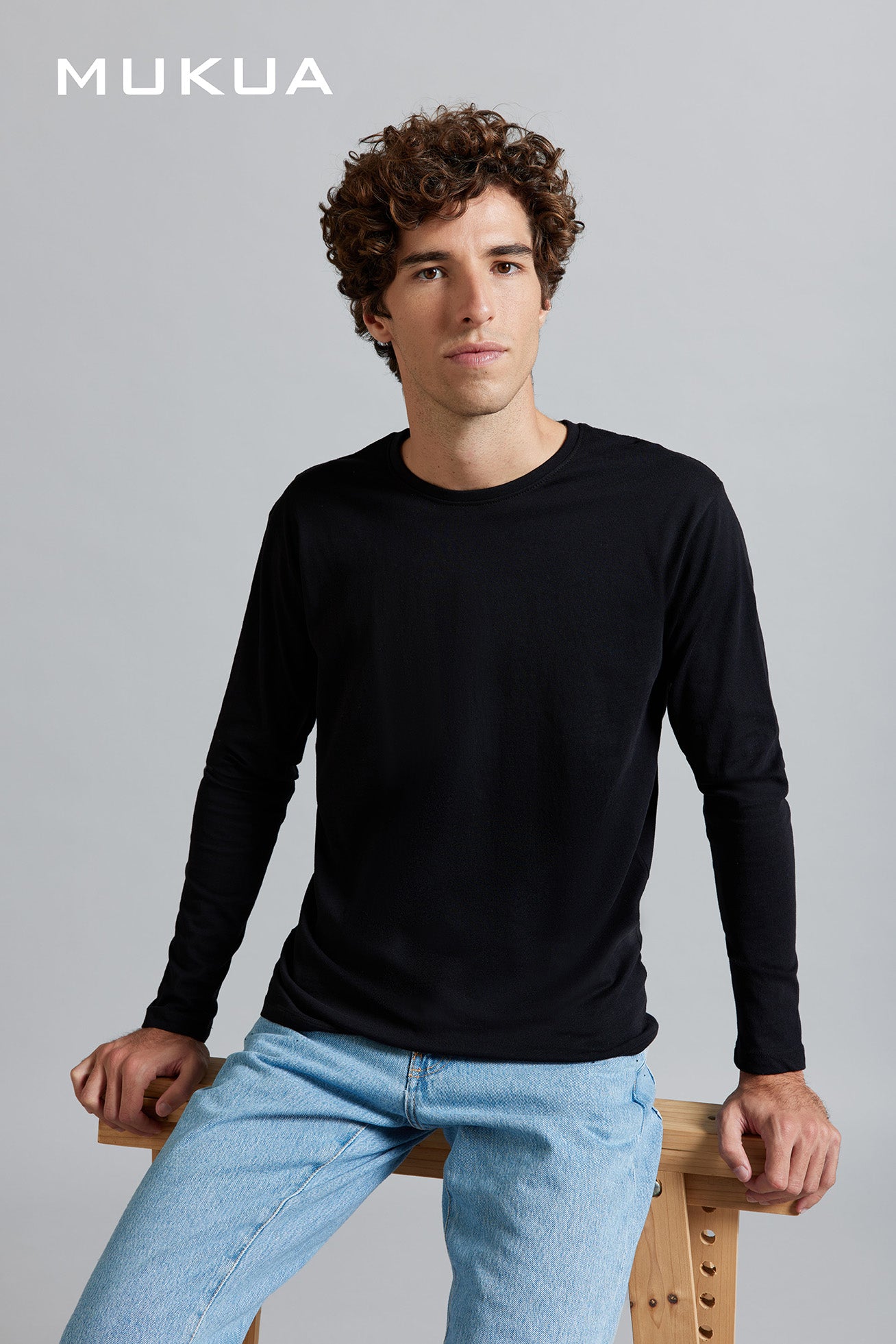 Tricou jersey tubular simplu 155g maneca lunga alb Paradise