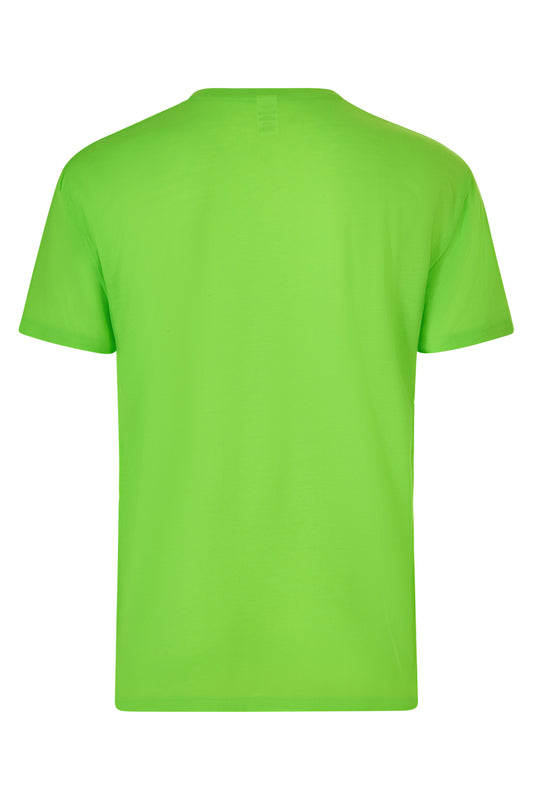 Tricou poliester 150g maneca scurta Lime Fluo Derby