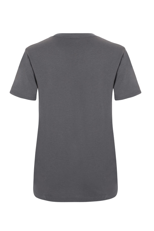 Tricou jersey tubular simplu 155g dama maneca scurta gri inchis Melbourne Woman