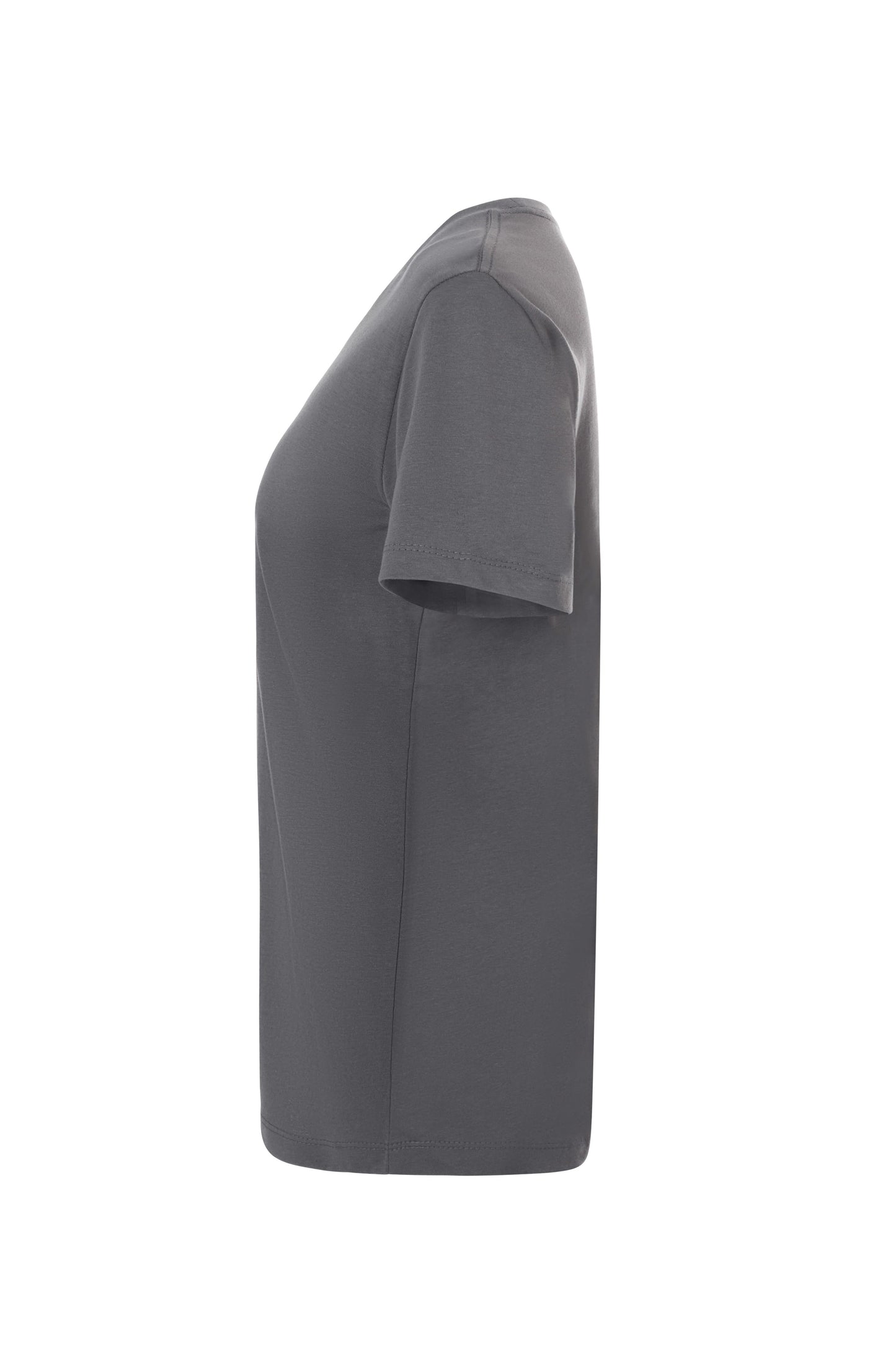 Tricou jersey tubular simplu 155g dama maneca scurta gri inchis Melbourne Woman