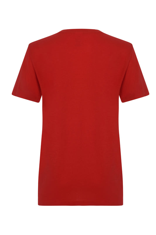 Tricou jersey tubular simplu 155g dama maneca scurta rosu Melbourne Woman