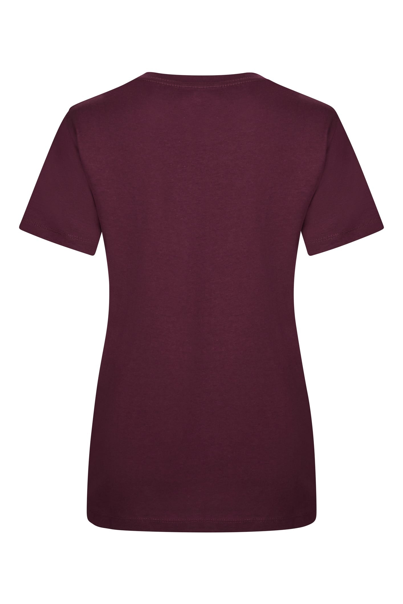Tricou jersey tubular simplu 155g dama maneca scurta visiniu Melbourne Woman