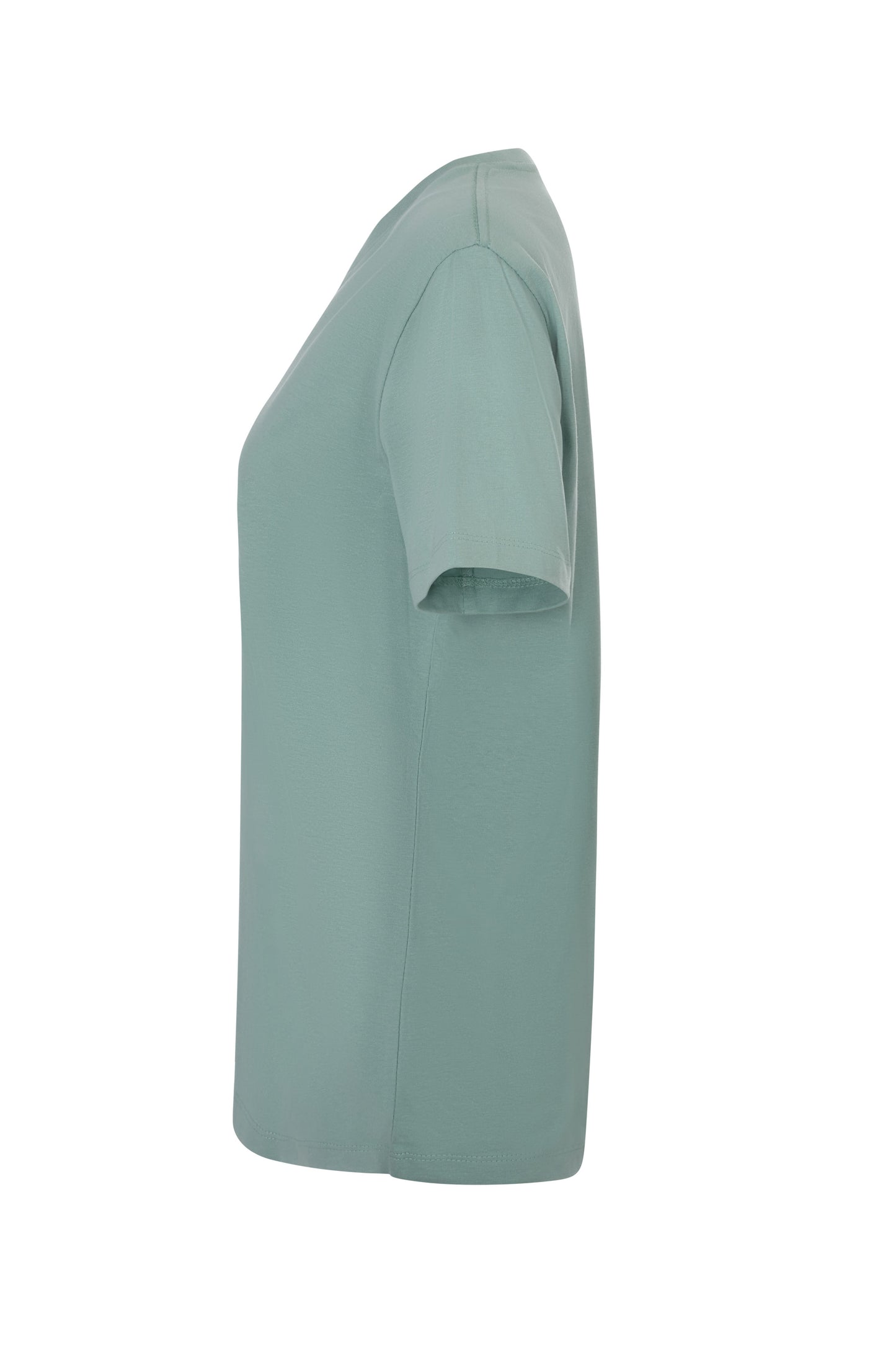 Tricou jersey tubular simplu 155g dama maneca scurta verde sage Melbourne Woman