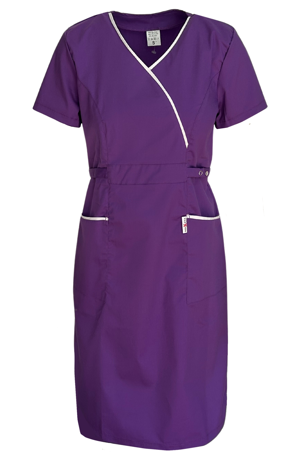 Sarafan de lucru Medical Violet Poplin-Elastan 165g Lory