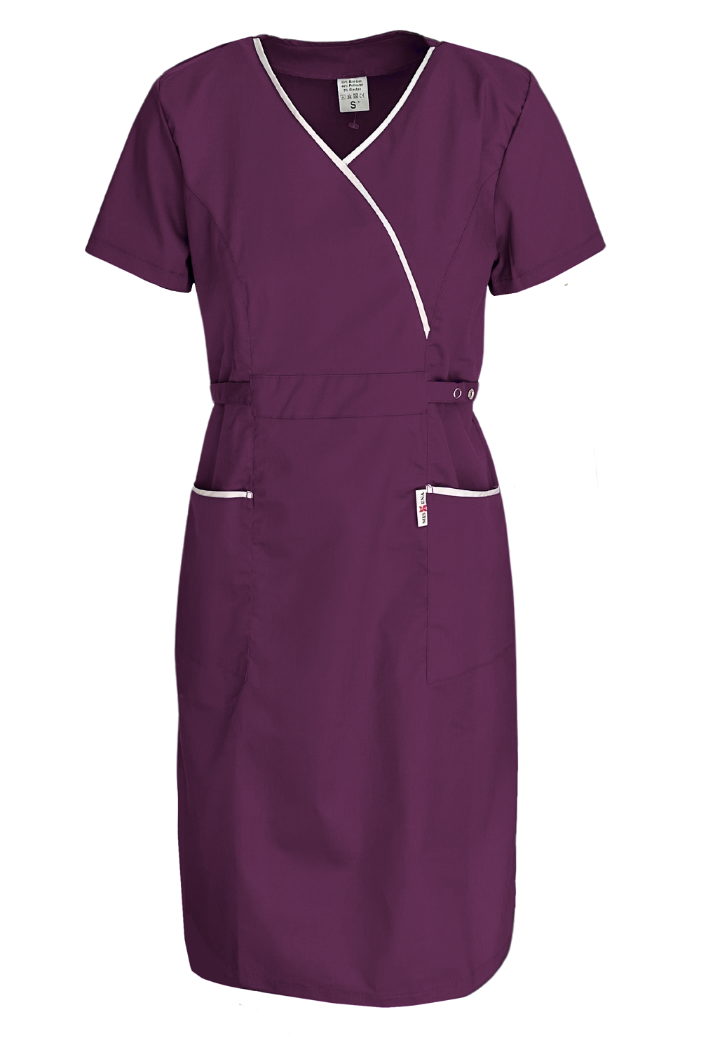 Sarafan de lucru Medical Visiniu Poplin-Elastan 165g Lory