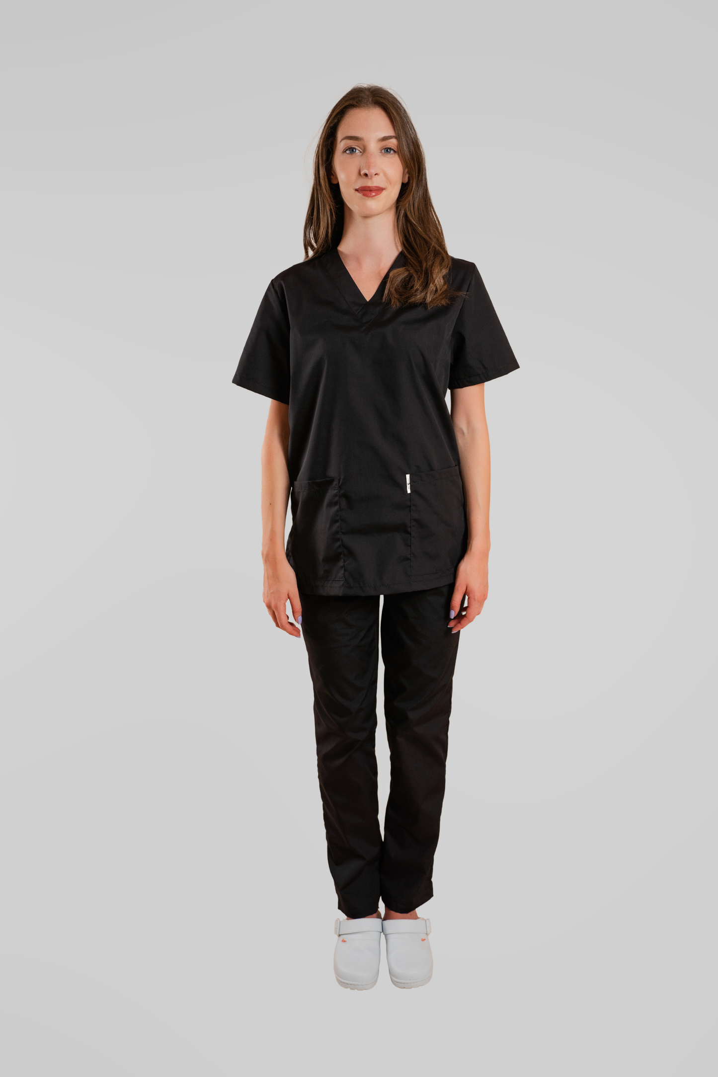 Bluza medicala Neagra Unisex Poplin 115gr Albert