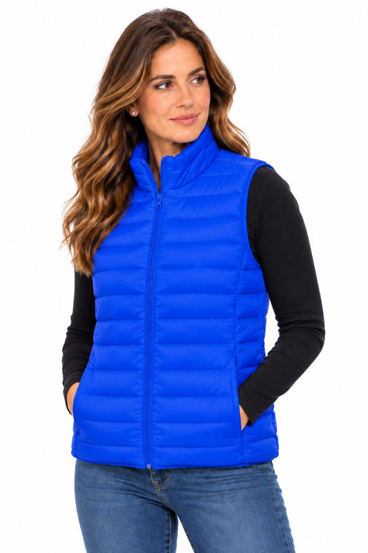 Vesta matlasata albastra unisex din fas CarryLite