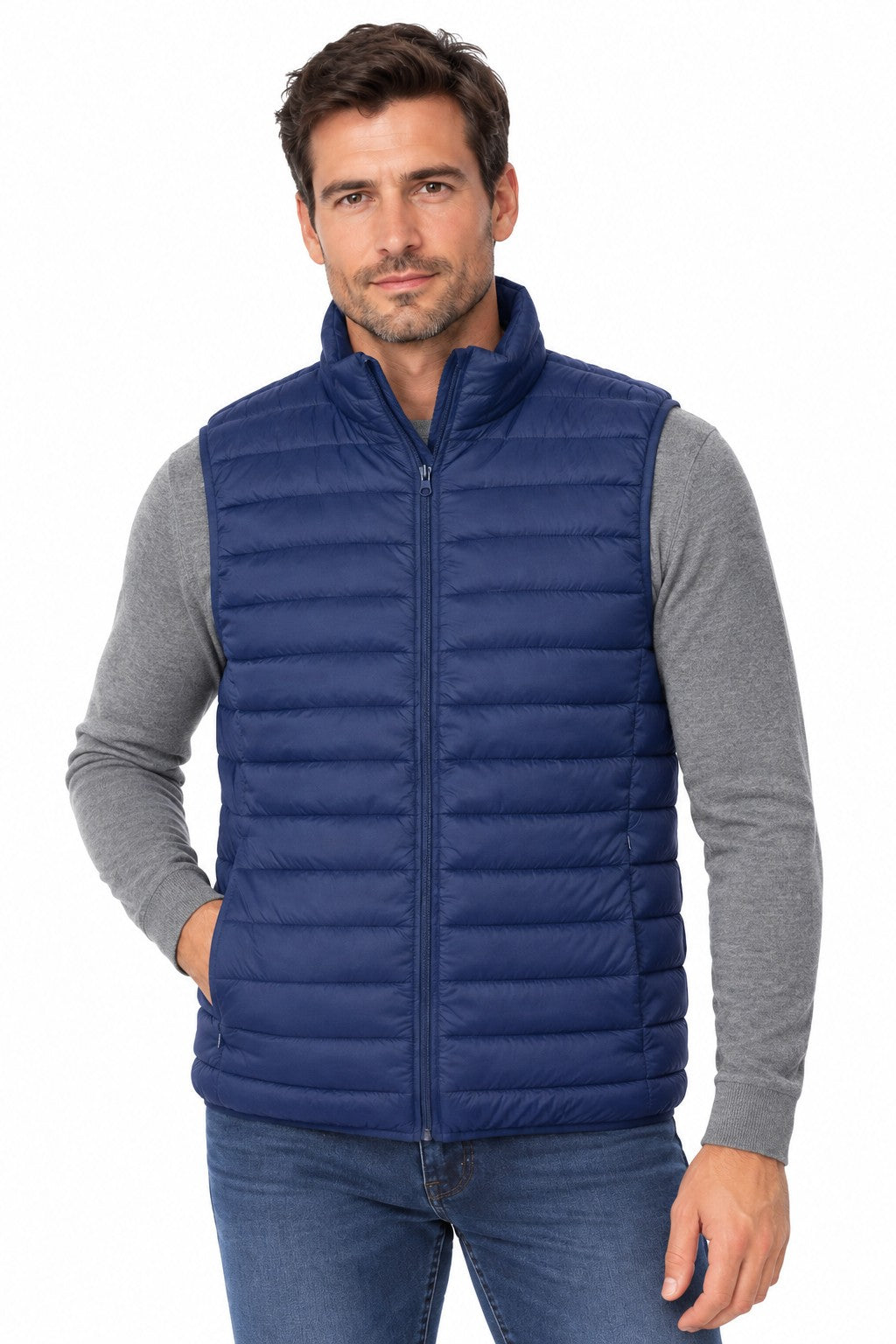 Vesta matlasata bleumarin unisex din fas CarryLite
