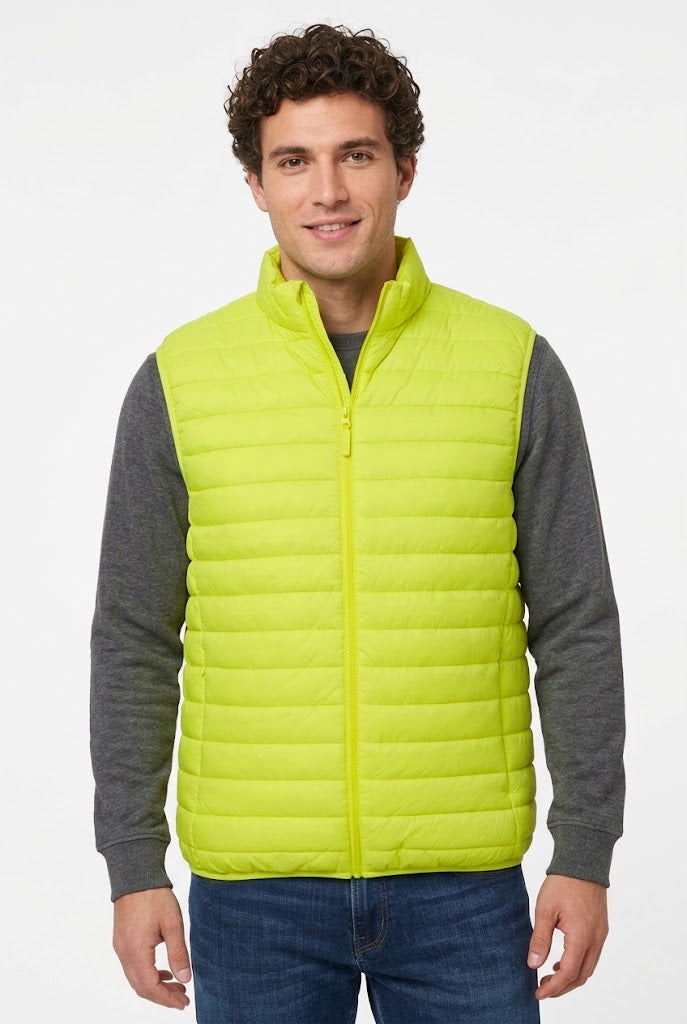 Vesta matlasata galben fluo unisex din fas CarryLite