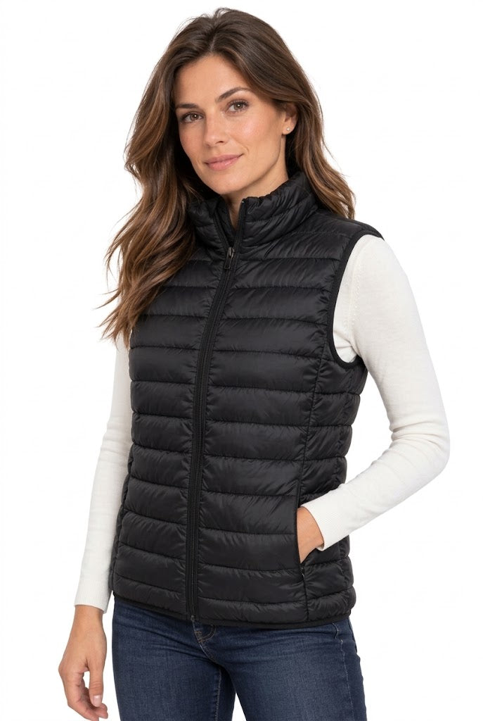 Vesta matlasata neagra unisex din fas CarryLite