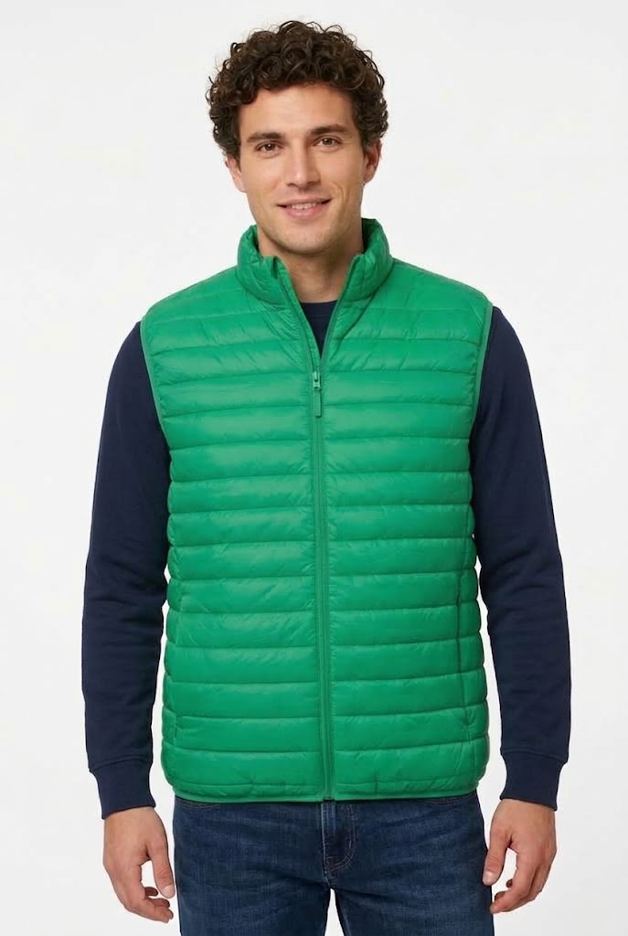 Vesta matlasata verde unisex din fas CarryLite