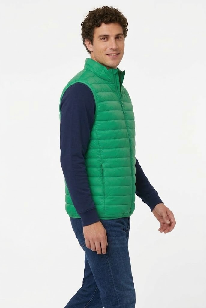Vesta matlasata verde unisex din fas CarryLite